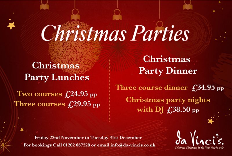 Da Vinci – Christmas Parties