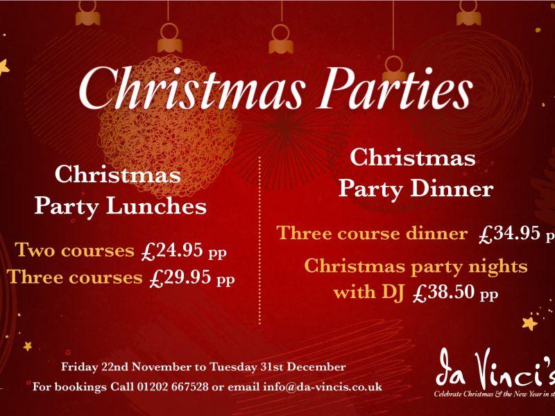 Da Vinci – Christmas Parties